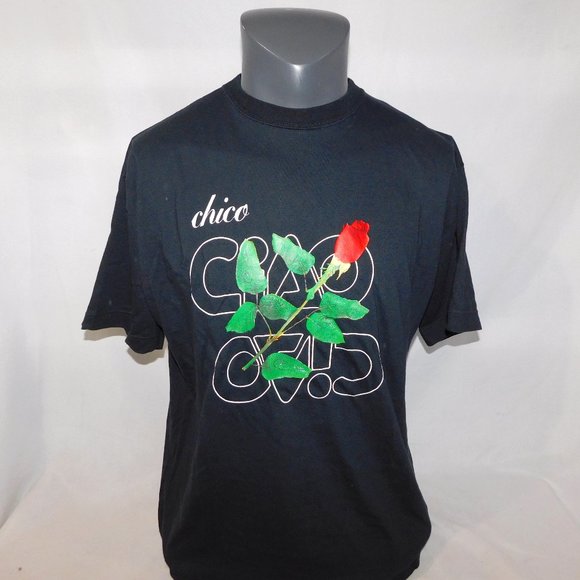 Fabrique Queen Italie CIAO Chico Rose T Shirt Black Mens L - Picture 1 of 6